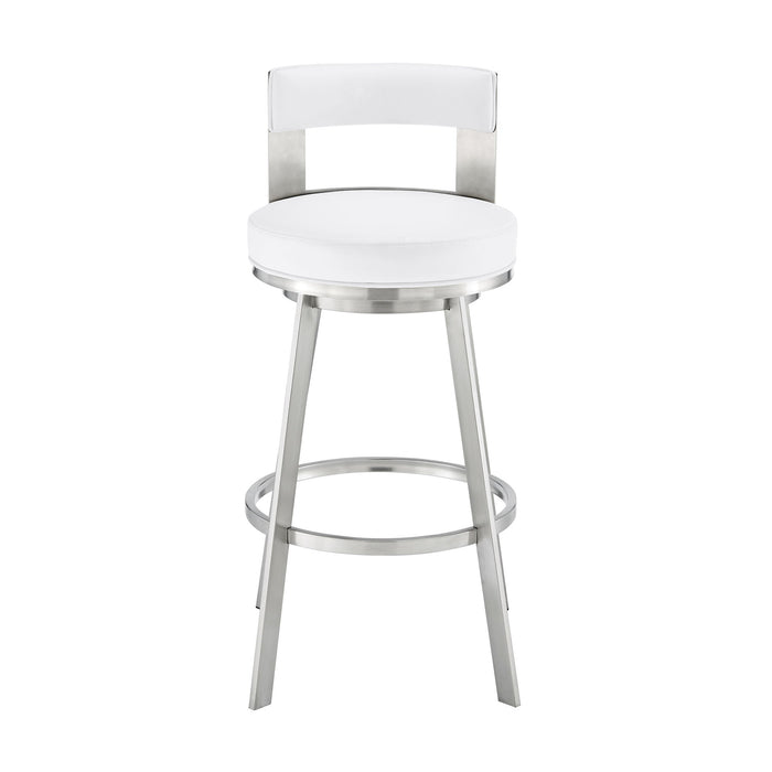 Flynn - Swivel Bar Stool -  Brushed Steel