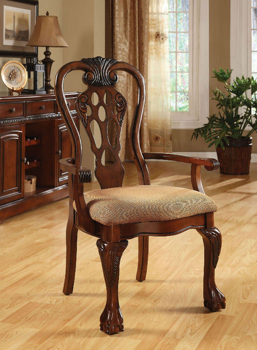 George Town - Arm Chair (Set of 2) - Cherry / Beige Sacramento Furniture Store Furniture store in Sacramento