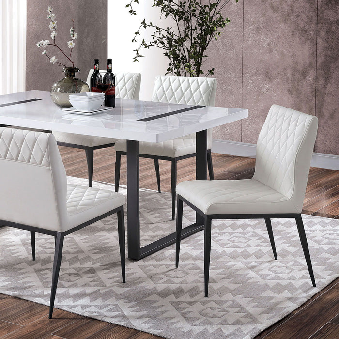 Alessia - Dining Table - White / Black Sacramento Furniture Store Furniture store in Sacramento