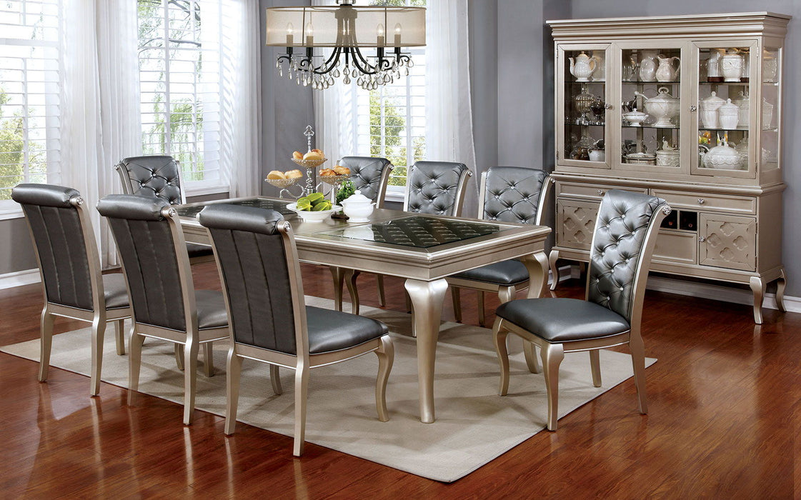 Amina - 6 Dining Table - Champagne Sacramento Furniture Store Furniture store in Sacramento