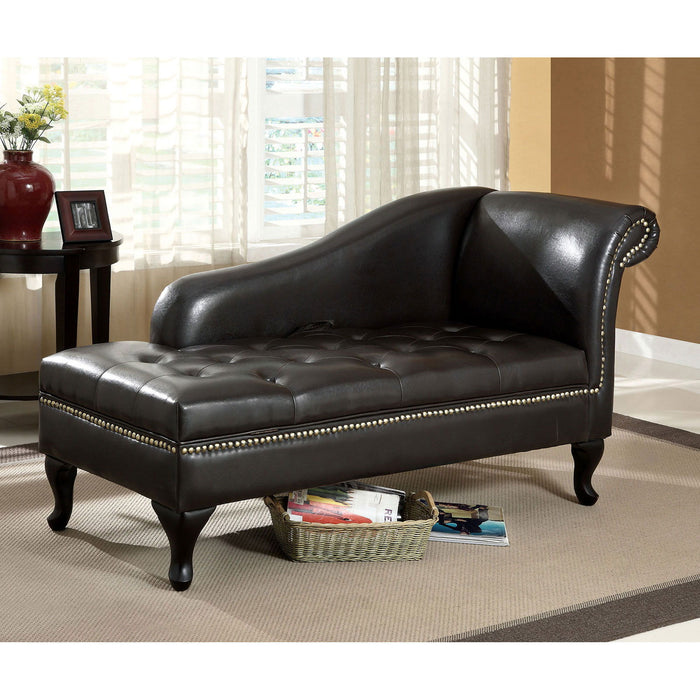 Lakeport - Storage Chaise - Black Sacramento Furniture Store Furniture store in Sacramento