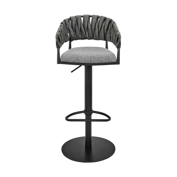 Blaise - Adjustable Counter Or Bar Stool - Black / Grey