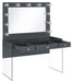 Afshan - 3-Drawer Vanity Desk With Lighting Mirror - Gray High Gloss Sacramento Furniture Store Furniture store in Sacramento