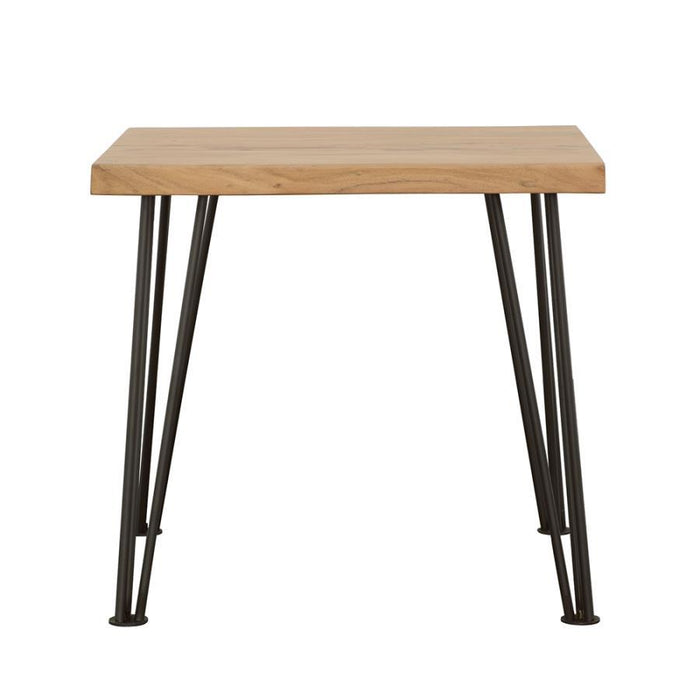 Zander - End Table With Hairpin Leg - Natural And Matte Black Sacramento Furniture Store Furniture store in Sacramento