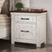 Alyson - Nightstand With USB Plug - Distressed White / Walnut Sacramento Furniture Store Furniture store in Sacramento