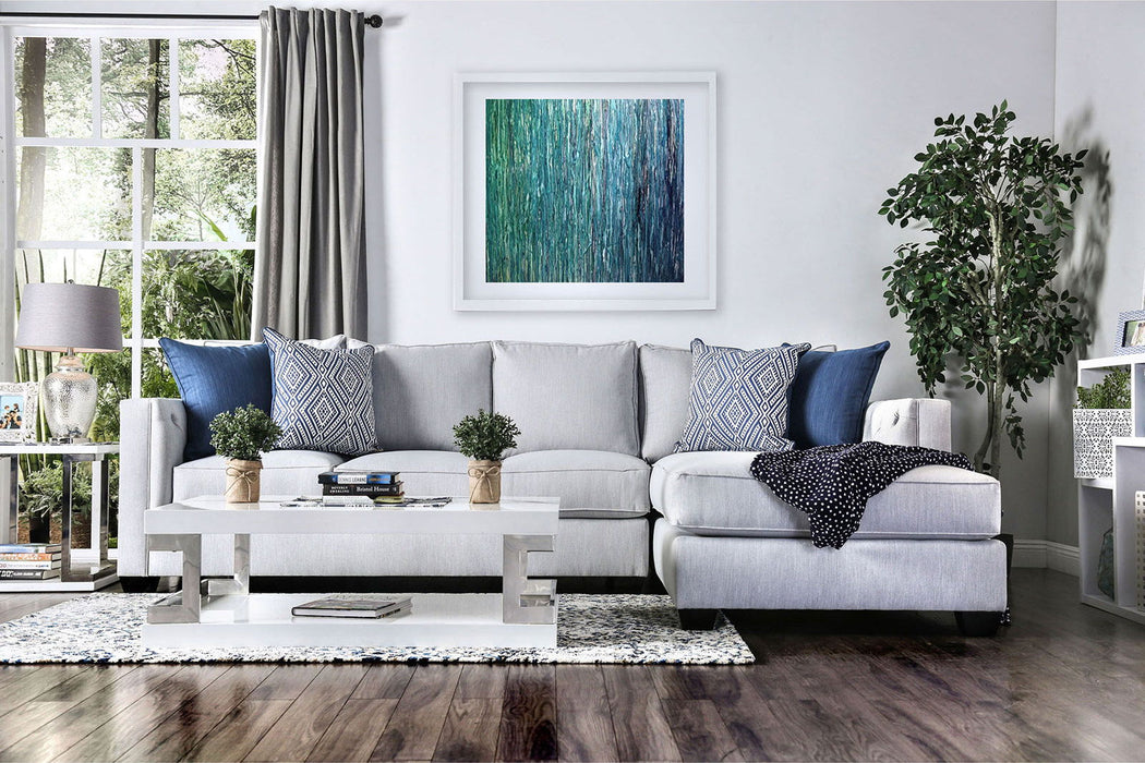 Ornella - Sectional - Light Gray / Blue Sacramento Furniture Store Furniture store in Sacramento