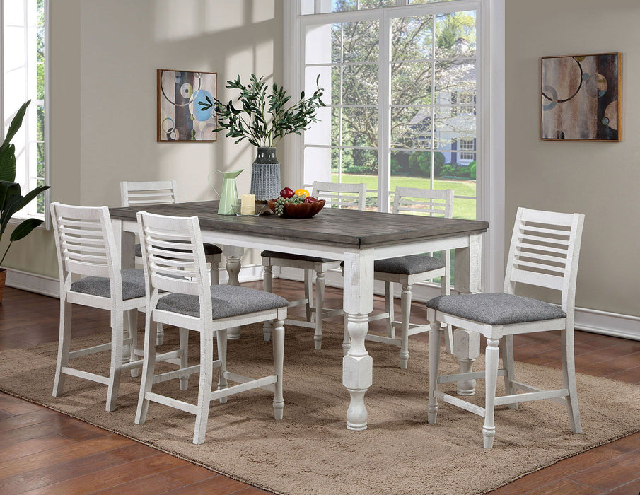 Calabria - Counter Height Table - Antique White / Gray Sacramento Furniture Store Furniture store in Sacramento