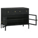 Sadler - 2-Drawer Accent Cabinet With Glass Doors - Black Sacramento Furniture Store Furniture store in Sacramento