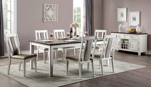 Halsey - Dining Table - Weathered White / Dark Walnut Sacramento Furniture Store Furniture store in Sacramento