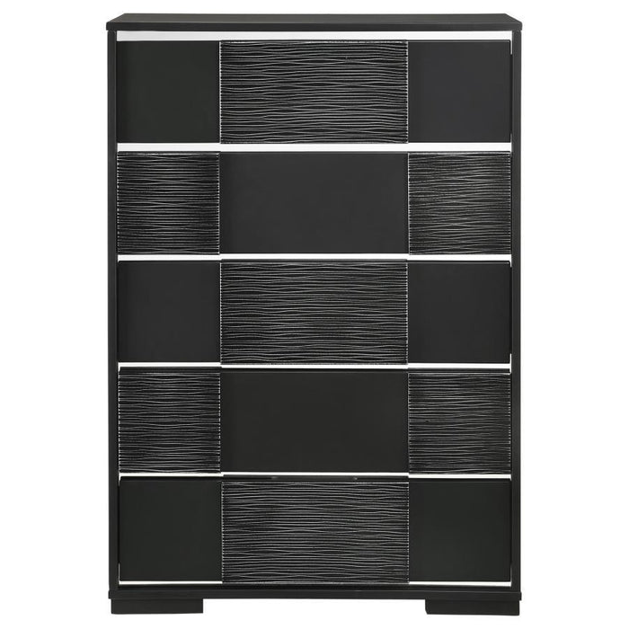 Blacktoft - 5-Drawer Chest - Black Sacramento Furniture Store Furniture store in Sacramento