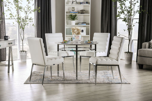 Serena - Round Dining Table - White Sacramento Furniture Store Furniture store in Sacramento