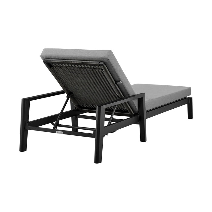 Cayman - Outdoor Patio Adjustable Chaise Lounge Chair With Cushions - Gray