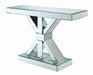 Lurlynn - X-Shaped Base Console Table - Clear Mirror Sacramento Furniture Store Furniture store in Sacramento