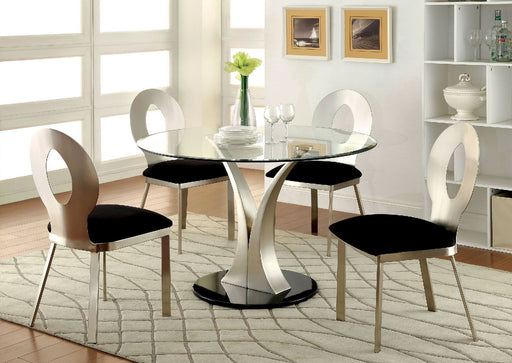 Valo - Round Dining Table - Silver / Black Sacramento Furniture Store Furniture store in Sacramento