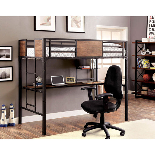 Clapton - Twin Bed With Workstation - Black Sacramento Furniture Store Furniture store in Sacramento