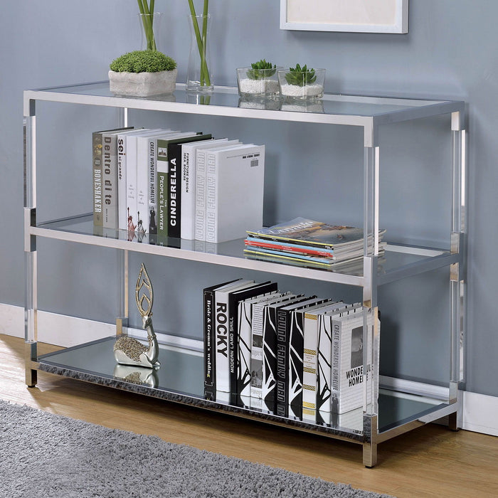 Ludvig - Sofa Table - Chrome / Clear Sacramento Furniture Store Furniture store in Sacramento