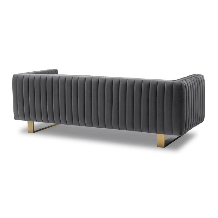 Delilah - Velvet Square Arm Sofa