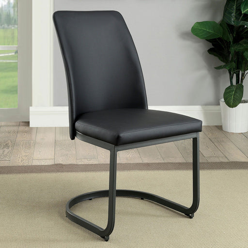 Saskia - Side Chair (Set of 2) - Dark Gray / Black Sacramento Furniture Store Furniture store in Sacramento