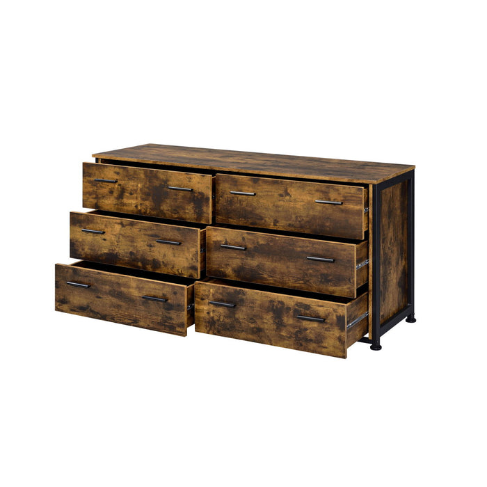 Juvanth - Dresser - Rustic Oak & Black Finish Sacramento Furniture Store Furniture store in Sacramento