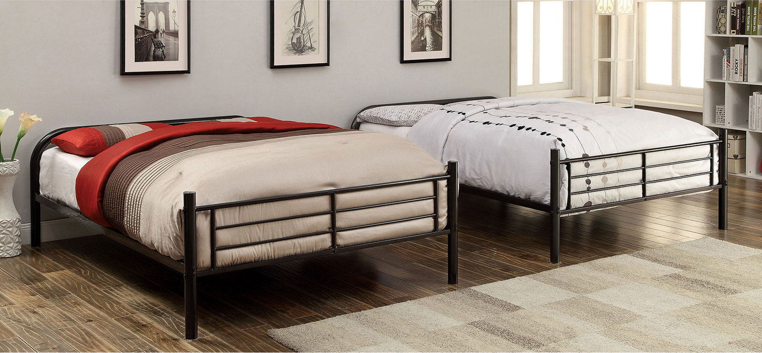 Brocket - Full Over Full Bunk Bed - Black - Metal Sacramento Furniture Store Furniture store in Sacramento