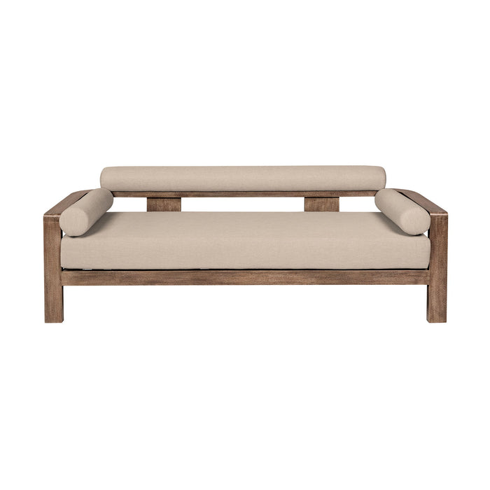 Relic - Outdoor Patio Sofa - Weathered Eucalyptus / Taupe