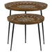 Nuala - 2 Piece Round Nesting Table With Tripod Tapered Legs - Honey And Black Sacramento Furniture Store Furniture store in Sacramento