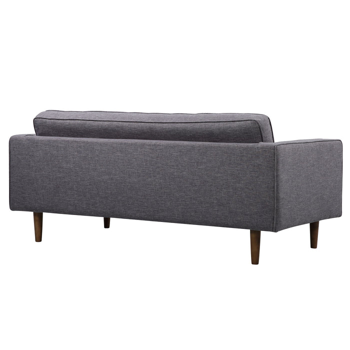 Element - Mid-Century Modern Loveseat - Dark Gray / Walnut