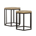 Adger - 2 Piece Hexagon Nesting Tables - Natural And Black Sacramento Furniture Store Furniture store in Sacramento