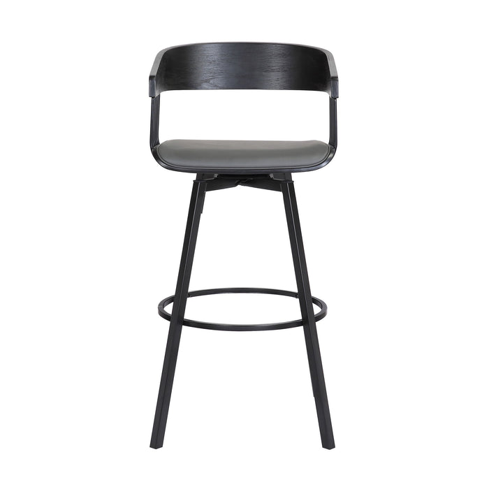 Athena - Swivel Black Wood Stool