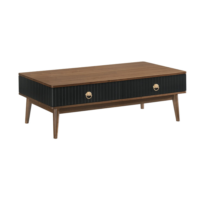 Amigo - Veneer Coffee Table - Black / Walnut