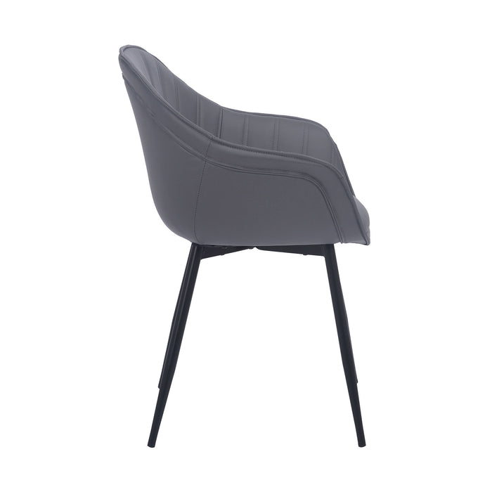 Clover - Dining Room Chair With Metal Legs - Gray / Black