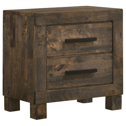 Woodmont - 2-Drawer NightStand - Rustic Golden Brown Sacramento Furniture Store Furniture store in Sacramento