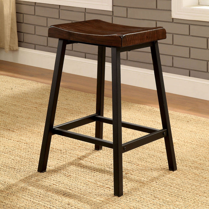 Lainey - Counter Height Stool (Set of 2) - Medium Weathered Oak / Black Sacramento Furniture Store Furniture store in Sacramento