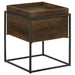 Ondrej - Square Accent Table With Removable Top Tray - Dark Brown And Gunmetal Sacramento Furniture Store Furniture store in Sacramento