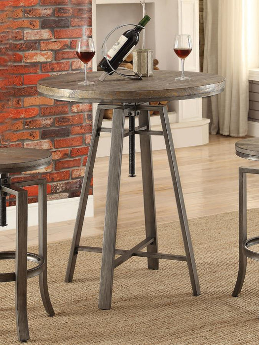 Bartlett - Adjustable Swivel Bar Table - Brushed Nutmeg Sacramento Furniture Store Furniture store in Sacramento