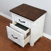 Alyson - Nightstand With USB Plug - Distressed White / Walnut Sacramento Furniture Store Furniture store in Sacramento