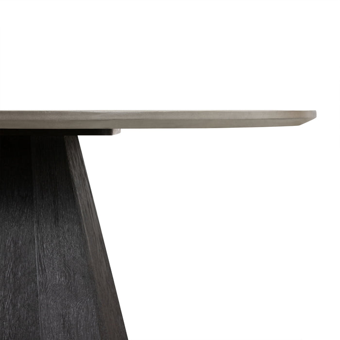 Revival - Round Dining Table - Concrete / Oak