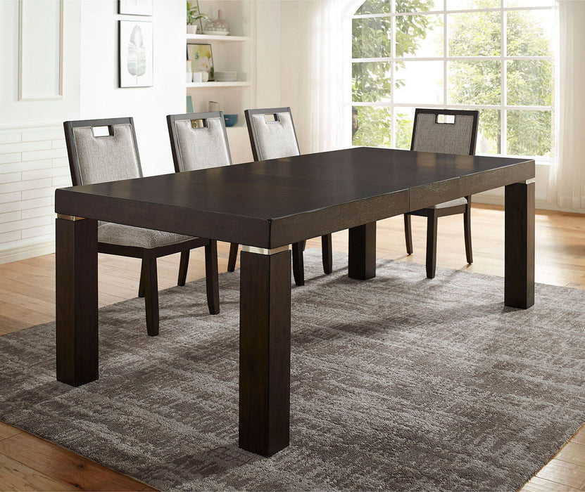 Caterina - Dining Table With X Leaf - Dark Walnut / Beige Sacramento Furniture Store Furniture store in Sacramento