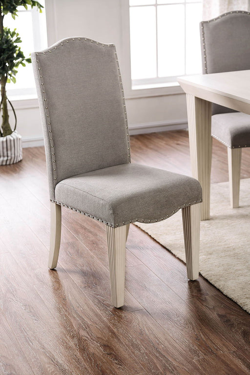 Daniella - Side Chair (Set of 2) - Antique White / Gray Sacramento Furniture Store Furniture store in Sacramento