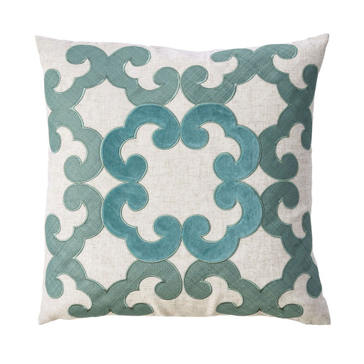 Lily - Pillow (Set of 2) - Beige / Teal Sacramento Furniture Store Furniture store in Sacramento