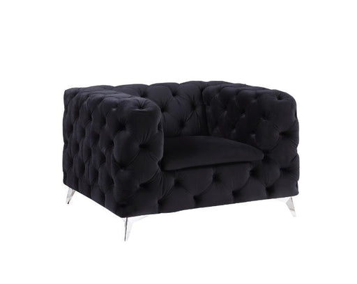 Phifina - Chair - Black Velvet Sacramento Furniture Store Furniture store in Sacramento