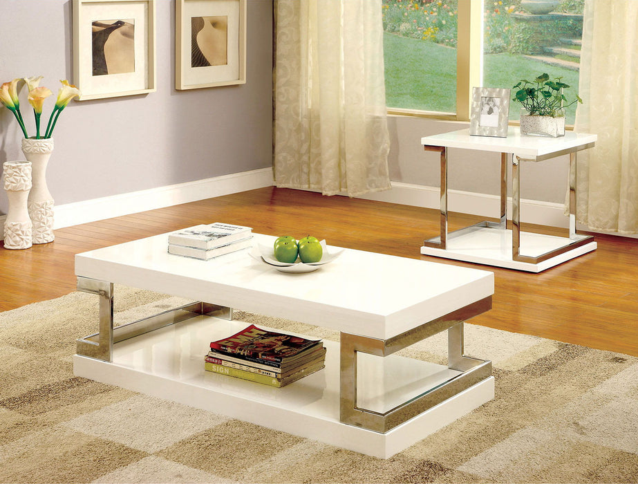 Meda - End Table - White Sacramento Furniture Store Furniture store in Sacramento