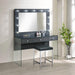 Afshan - 3-Drawer Vanity Desk With Lighting Mirror - Gray High Gloss Sacramento Furniture Store Furniture store in Sacramento