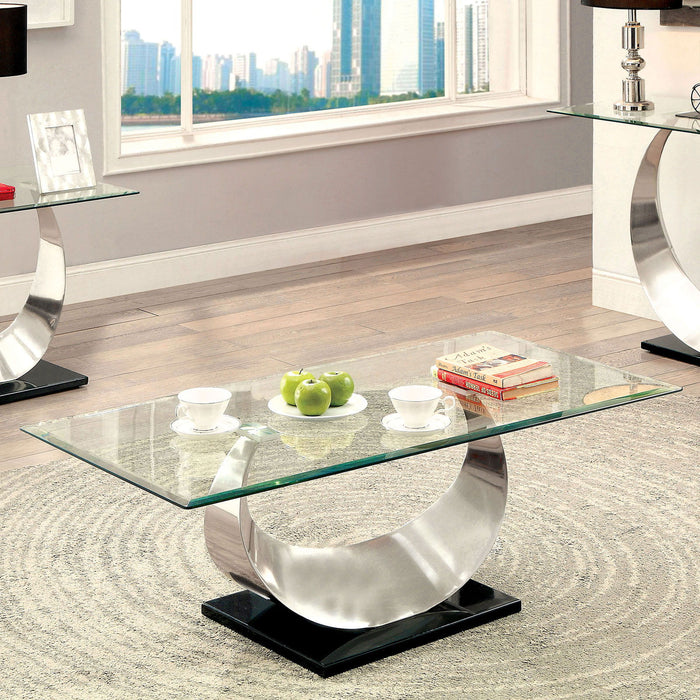 Orla - Coffee Table - Satin Plated / Black Sacramento Furniture Store Furniture store in Sacramento