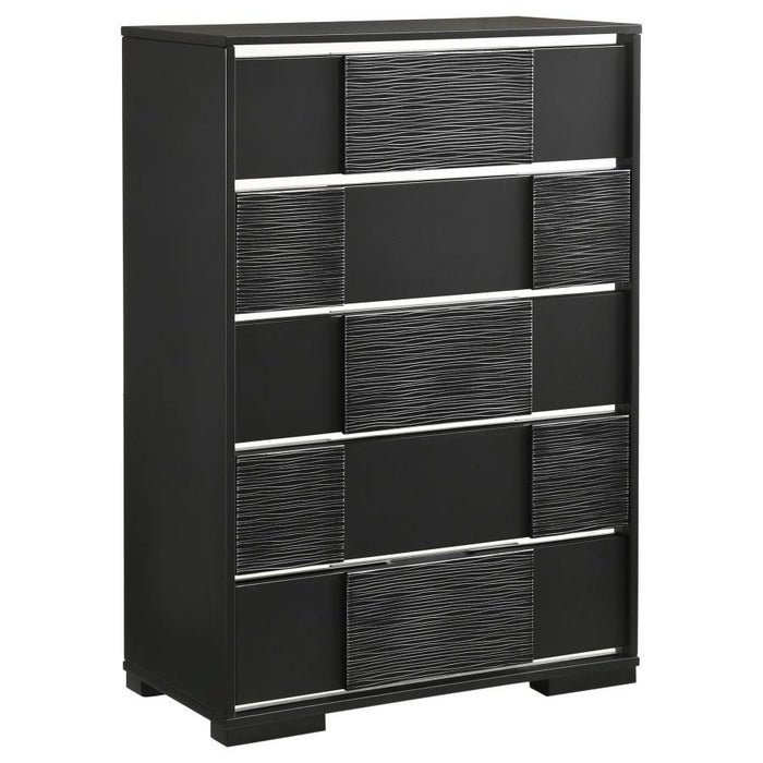 Blacktoft - 5-Drawer Chest - Black Sacramento Furniture Store Furniture store in Sacramento