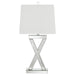 Dominick - Table Lamp With Rectange Shade - White And Mirror Sacramento Furniture Store Furniture store in Sacramento