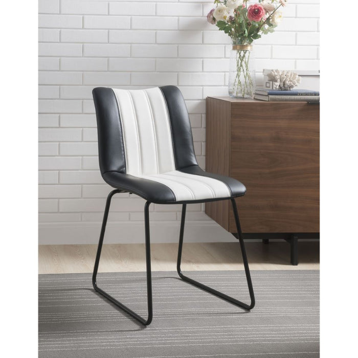 Muscari Accent Chair - Black/White PU & Black