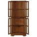 Coreosis - 4-Shelf Corner Curio Cabinet - Golden Brown Sacramento Furniture Store Furniture store in Sacramento