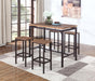 Santana - 5 Piece Bar Set - Weathered Chestnut And Black Sacramento Furniture Store Furniture store in Sacramento