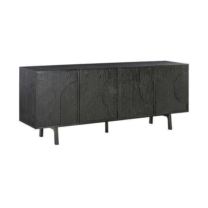 Holland - 4 Door Sideboard Buffet - Black Brushed Oak